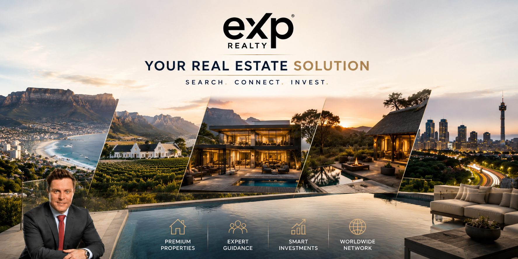 eXp Realty, Your Real Estate Solution. Search, connect, invest. Premium properties, expert guidance, smart investments, worldwide network.